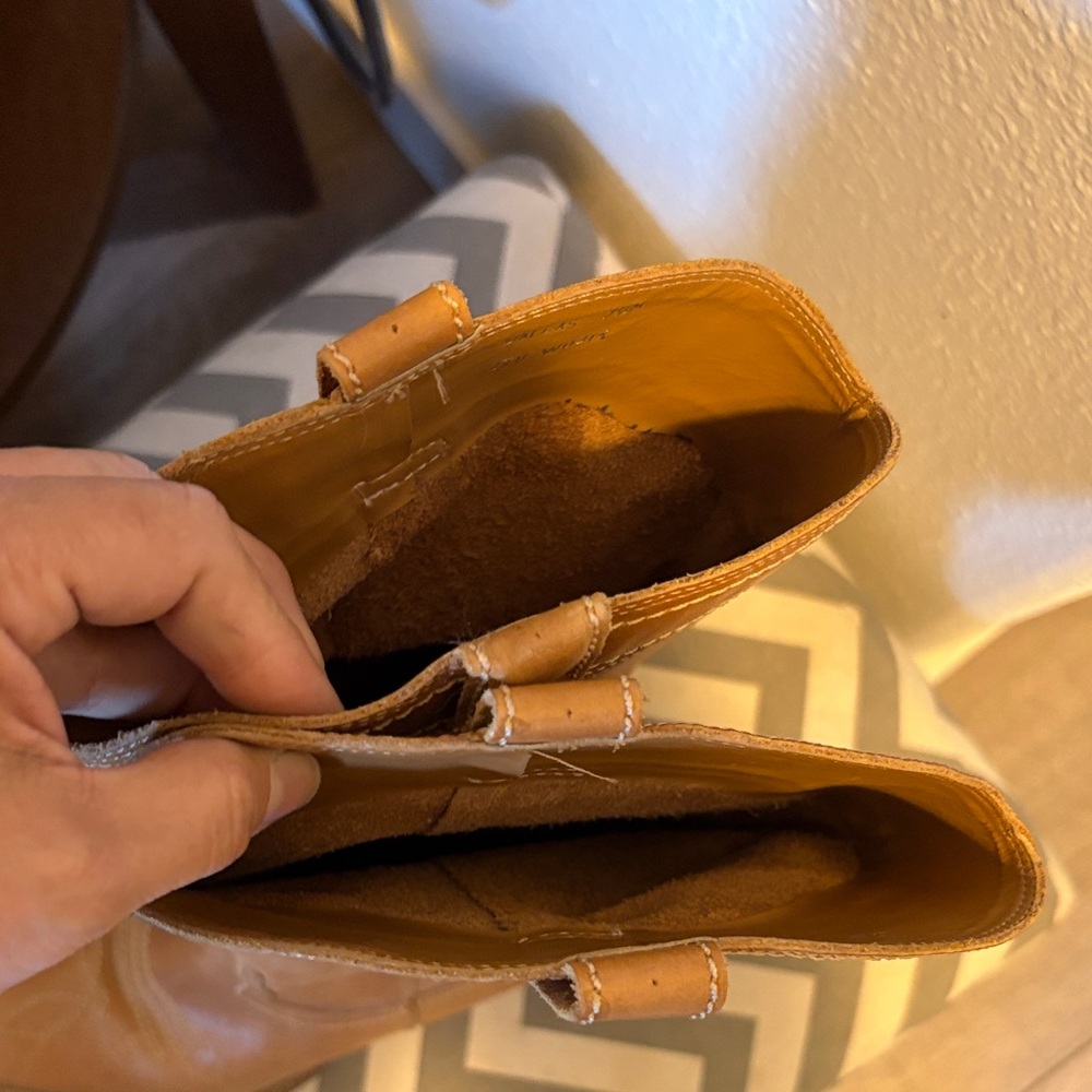 Tan color Leather Cowboy Boots - Picture 5 of 5